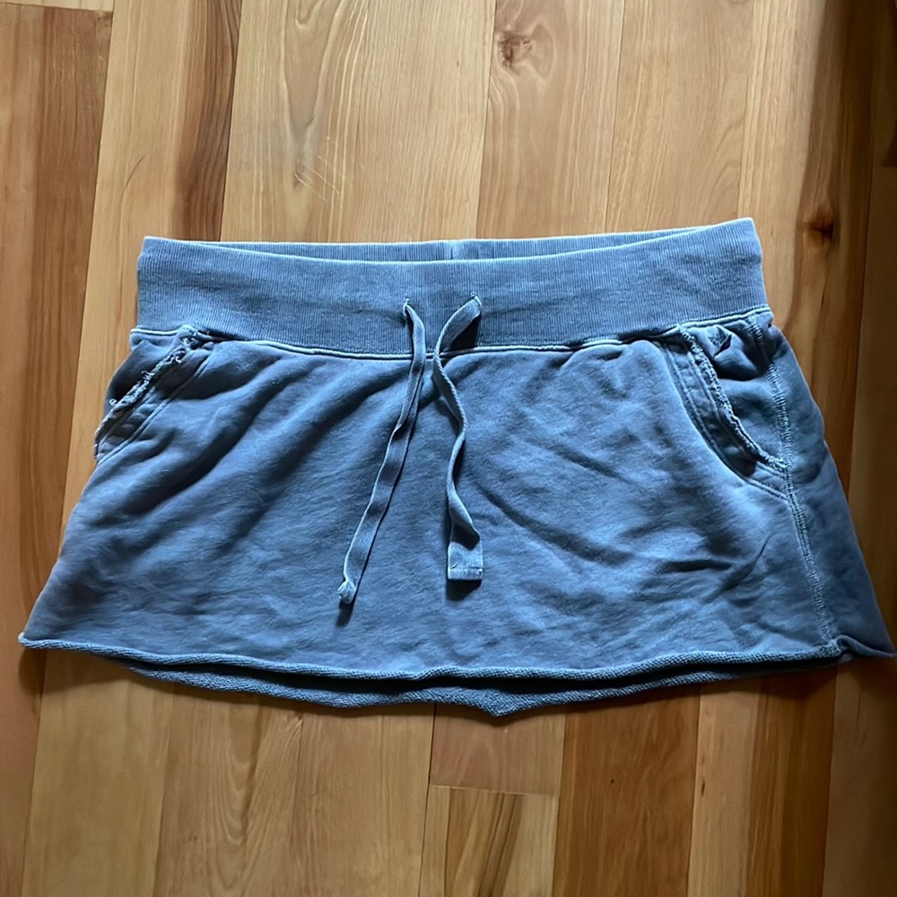 Grey cotton terry skirt by Aerie